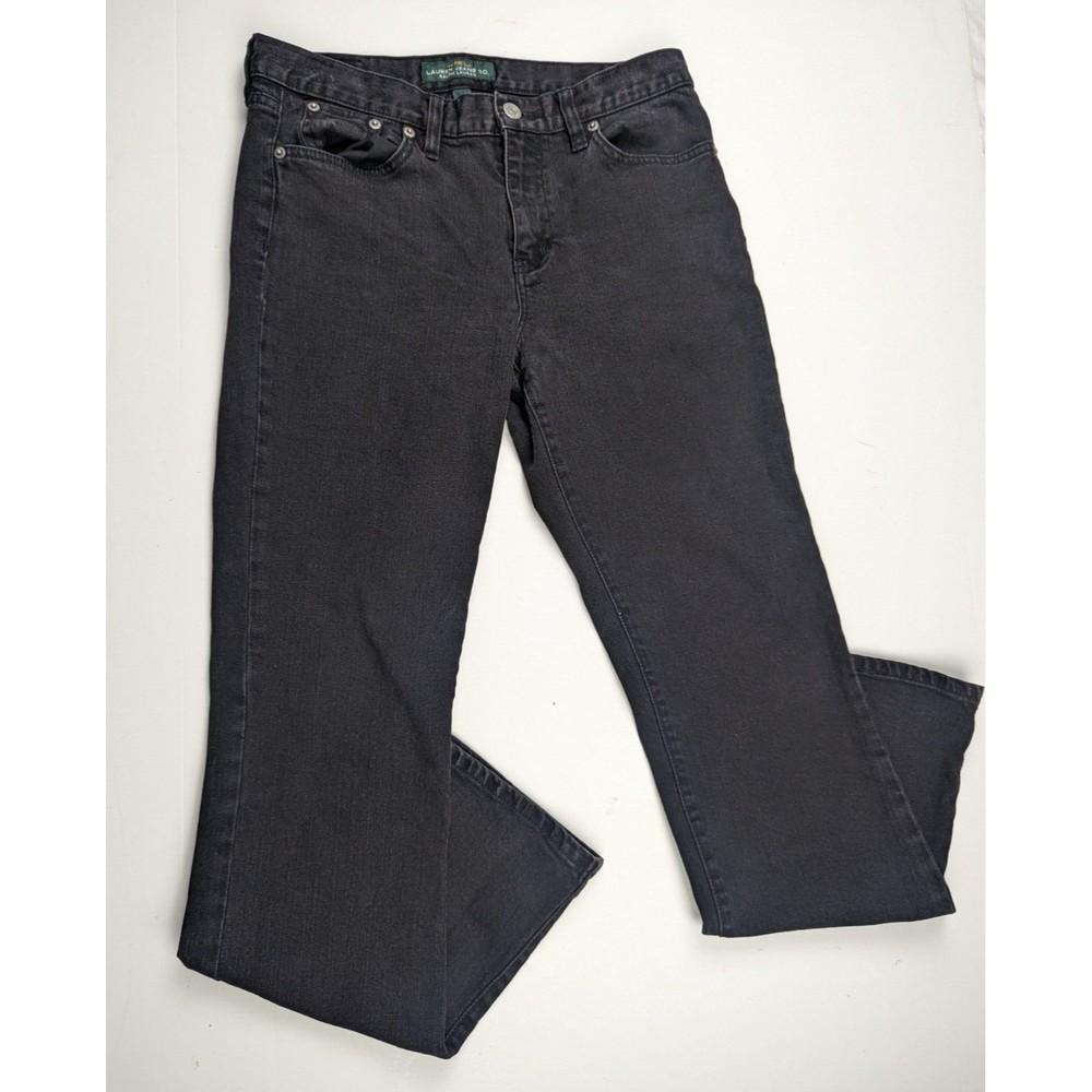 LRL Lauren Ralph Lauren Jeans Black Classic Bootcut Womens Sz 6 Cotton Elastane